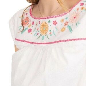 Southern Tide White Floral Embroidered shift Dress NWT